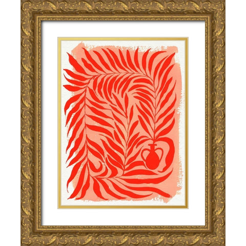 Red Vines II Gold Ornate Wood Framed Art Print with Double Matting by Parker, Jennifer Paxton