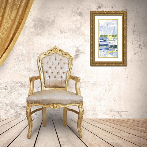 Sailboat Reflections II Gold Ornate Wood Framed Art Print with Double Matting by Caroline, Emma