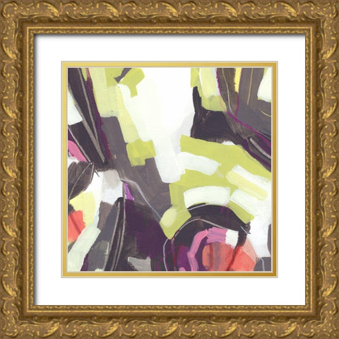 Martini Swirl VI Gold Ornate Wood Framed Art Print with Double Matting by Vess, June Erica
