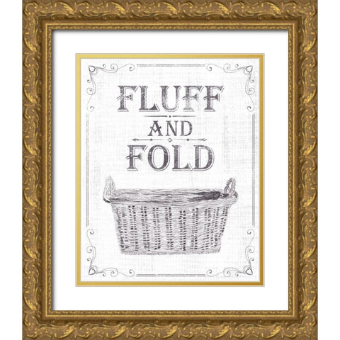 Laundry Today I Gold Ornate Wood Framed Art Print with Double Matting by Wang, Melissa