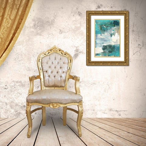 Terrene Abstract I Gold Ornate Wood Framed Art Print with Double Matting by Jachimiec, Sue