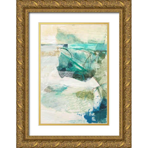 Terrene Abstract III Gold Ornate Wood Framed Art Print with Double Matting by Jachimiec, Sue