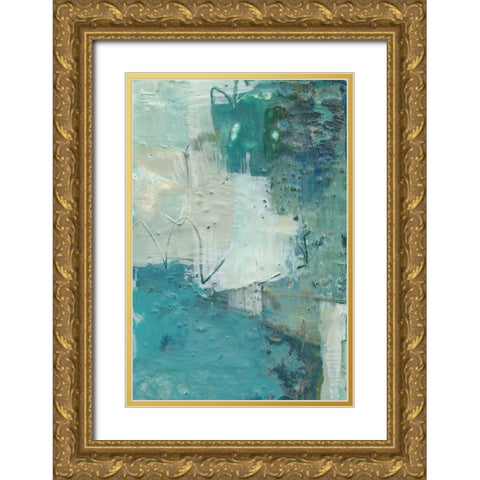 Terrene Abstract VI Gold Ornate Wood Framed Art Print with Double Matting by Jachimiec, Sue