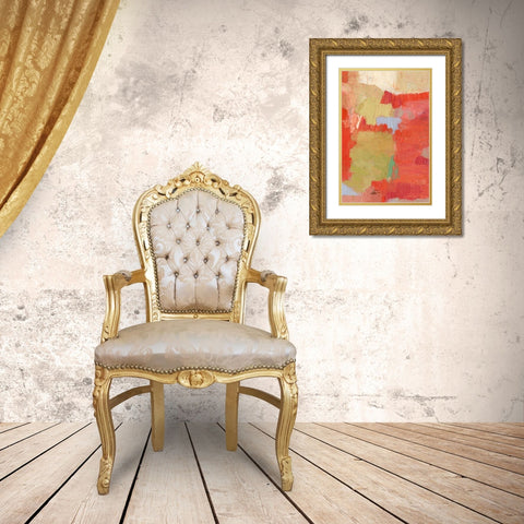 Bright Costa I Gold Ornate Wood Framed Art Print with Double Matting by Jachimiec, Sue