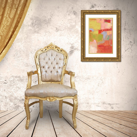 Bright Costa II Gold Ornate Wood Framed Art Print with Double Matting by Jachimiec, Sue