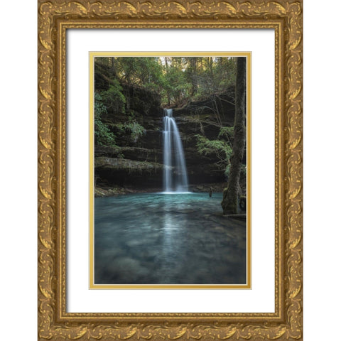 Crystal Waters Gold Ornate Wood Framed Art Print with Double Matting by Head, Danny