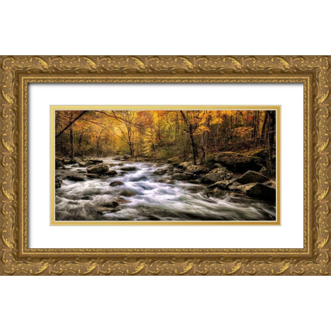 Autumn Bliss Gold Ornate Wood Framed Art Print with Double Matting by Head, Danny