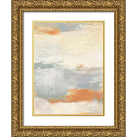 Amistie II Gold Ornate Wood Framed Art Print with Double Matting by Jachimiec, Sue