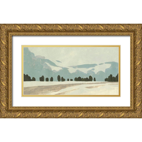 Farmland Study IV Gold Ornate Wood Framed Art Print with Double Matting by Caroline, Emma