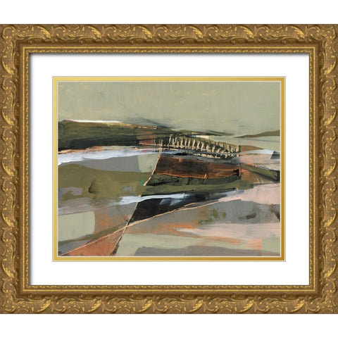 Refracted Horizon II Gold Ornate Wood Framed Art Print with Double Matting by Goldberger, Jennifer