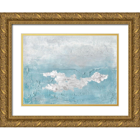 Blue Mist I Gold Ornate Wood Framed Art Print with Double Matting by Bramma, Lila