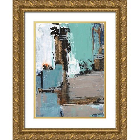 Gozaresh I Gold Ornate Wood Framed Art Print with Double Matting by Bramma, Lila