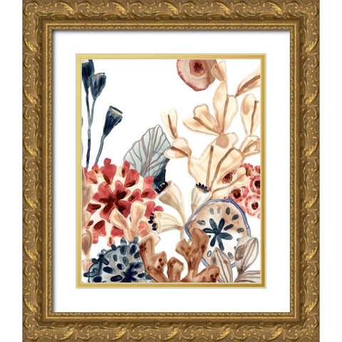 Ocean Chorus III Gold Ornate Wood Framed Art Print with Double Matting by Vess, June Erica