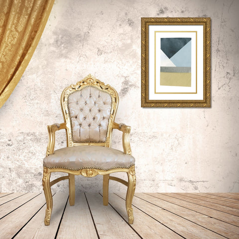 Mountain View Collage I Gold Ornate Wood Framed Art Print with Double Matting by Caroline, Emma