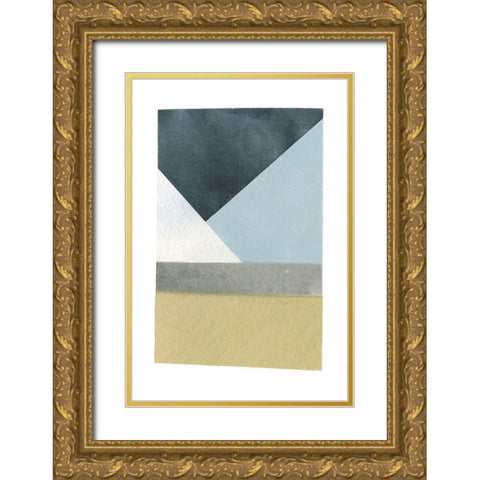 Mountain View Collage I Gold Ornate Wood Framed Art Print with Double Matting by Caroline, Emma
