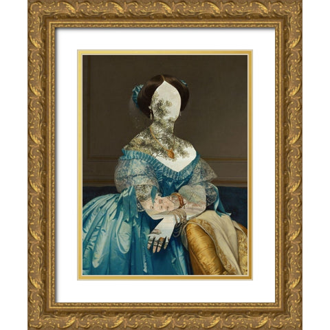 Royal Collage I Gold Ornate Wood Framed Art Print with Double Matting by Barnes, Victoria