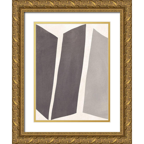 Colorblock Artifact I Gold Ornate Wood Framed Art Print with Double Matting by Vess, June Erica