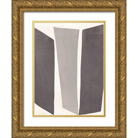 Colorblock Artifact II Gold Ornate Wood Framed Art Print with Double Matting by Vess, June Erica