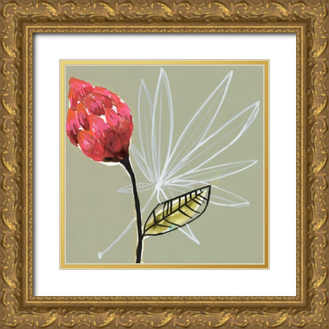 Tropic Botanicals II Gold Ornate Wood Framed Art Print with Double Matting by Goldberger, Jennifer