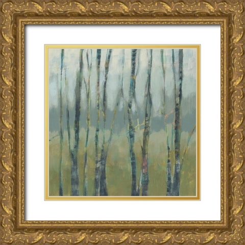 Transitional Treeline I Gold Ornate Wood Framed Art Print with Double Matting by Goldberger, Jennifer