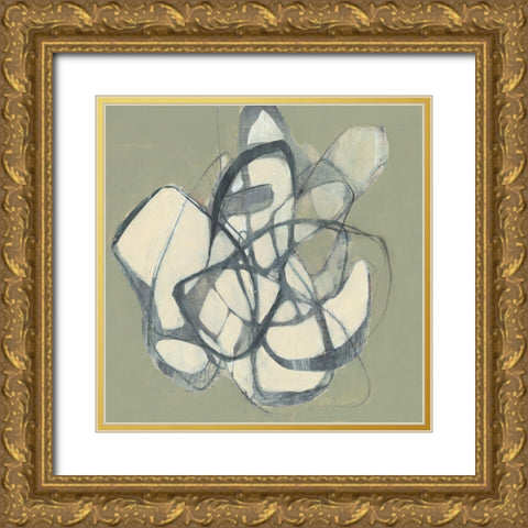 Interweb II Gold Ornate Wood Framed Art Print with Double Matting by Goldberger, Jennifer