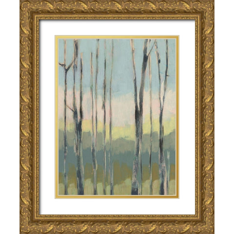 Horizon Through the Trees I Gold Ornate Wood Framed Art Print with Double Matting by Goldberger, Jennifer