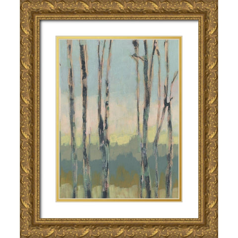 Horizon Through the Trees II Gold Ornate Wood Framed Art Print with Double Matting by Goldberger, Jennifer