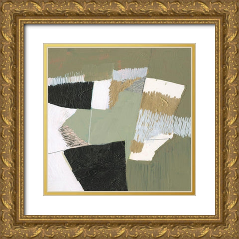 Olive Black and Gold I Gold Ornate Wood Framed Art Print with Double Matting by Goldberger, Jennifer