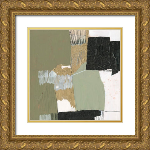 Olive Black and Gold II Gold Ornate Wood Framed Art Print with Double Matting by Goldberger, Jennifer