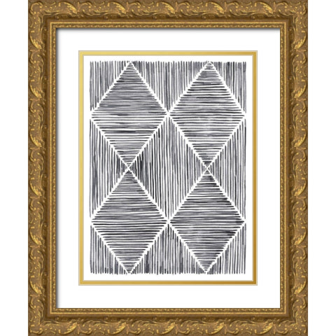 Vibrato III Gold Ornate Wood Framed Art Print with Double Matting by Lam, Vanna
