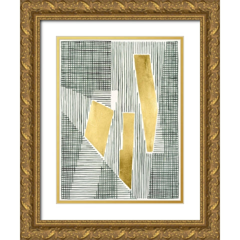 Shadow Screen I Gold Ornate Wood Framed Art Print with Double Matting by Lam, Vanna
