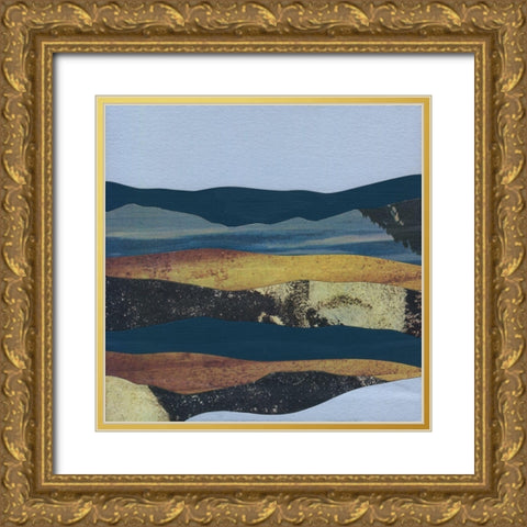 Mountain Series #4 Gold Ornate Wood Framed Art Print with Double Matting by Rau, Lorelle