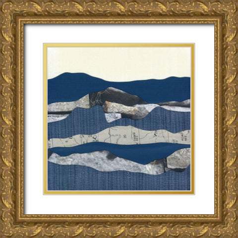 Mountain Series #19 Gold Ornate Wood Framed Art Print with Double Matting by Rau, Lorelle
