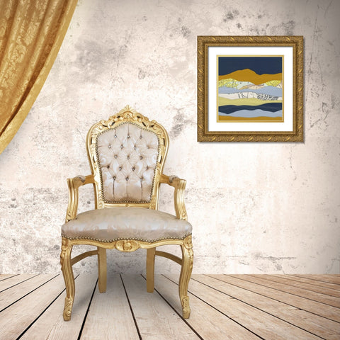 Mountain Series #99 Gold Ornate Wood Framed Art Print with Double Matting by Rau, Lorelle