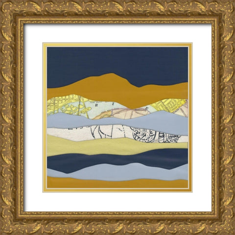 Mountain Series #99 Gold Ornate Wood Framed Art Print with Double Matting by Rau, Lorelle