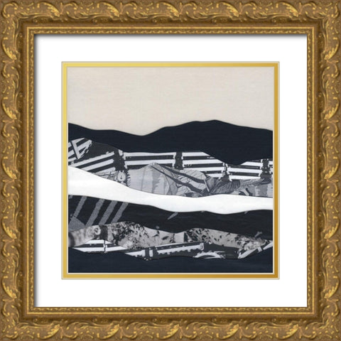 Mountain Series #104 Gold Ornate Wood Framed Art Print with Double Matting by Rau, Lorelle