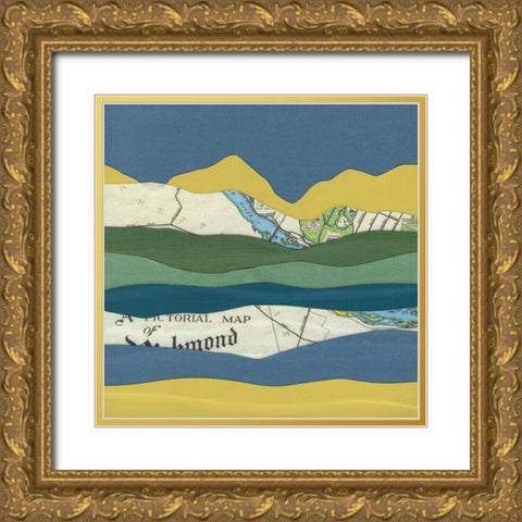 Mountain Series #108 Gold Ornate Wood Framed Art Print with Double Matting by Rau, Lorelle