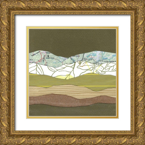 Mountain Series #123 Gold Ornate Wood Framed Art Print with Double Matting by Rau, Lorelle