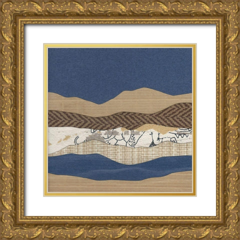 Mountain Series #129 Gold Ornate Wood Framed Art Print with Double Matting by Rau, Lorelle