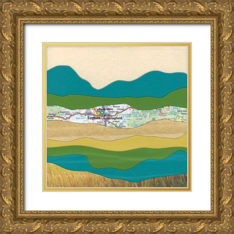 Mountain Series #150 Gold Ornate Wood Framed Art Print with Double Matting by Rau, Lorelle