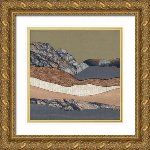 Mountain Series #159 Gold Ornate Wood Framed Art Print with Double Matting by Rau, Lorelle
