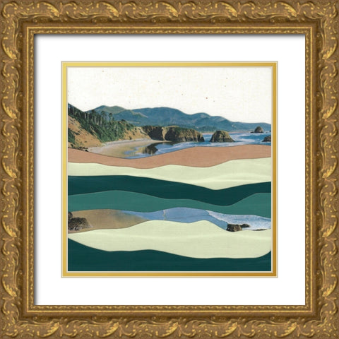 Mountain Series #160 Gold Ornate Wood Framed Art Print with Double Matting by Rau, Lorelle