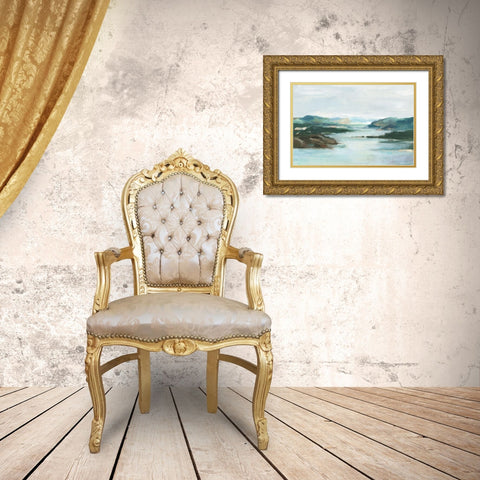 Misty Cove I Gold Ornate Wood Framed Art Print with Double Matting by Harper, Ethan