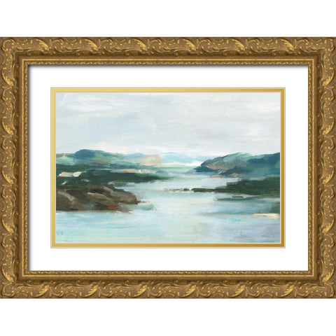 Misty Cove I Gold Ornate Wood Framed Art Print with Double Matting by Harper, Ethan