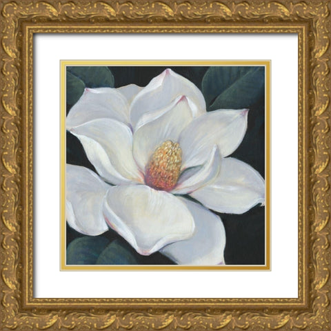 Blooming Magnolia II Gold Ornate Wood Framed Art Print with Double Matting by OToole, Tim