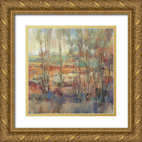 Kaleidoscopic Forest I Gold Ornate Wood Framed Art Print with Double Matting by OToole, Tim