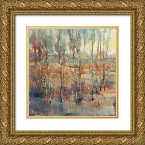 Kaleidoscopic Forest II Gold Ornate Wood Framed Art Print with Double Matting by OToole, Tim