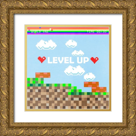 Level Up I Gold Ornate Wood Framed Art Print with Double Matting by Parker, Jennifer Paxton