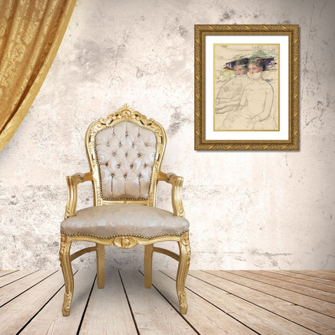 Masked Masters (At the Opera) Gold Ornate Wood Framed Art Print with Double Matting by Green, Jacob