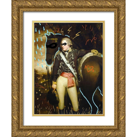 Masked Masters (Highwayman) Gold Ornate Wood Framed Art Print with Double Matting by Green, Jacob